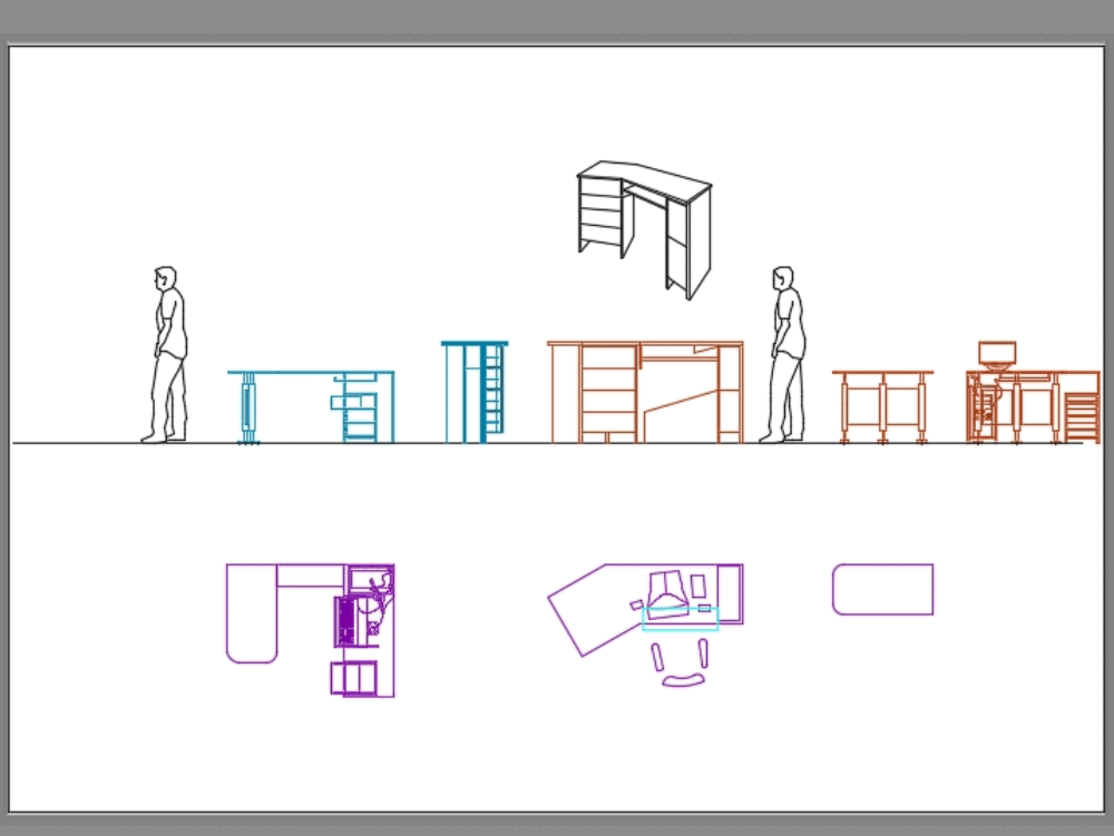 Móveis De Escritório Em Autocad Baixar Cad Grátis 15045 Kb Bibliocad 4443