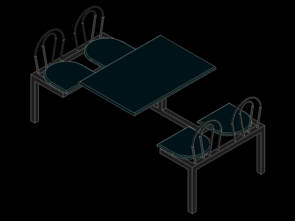 Table de restaurant 3D