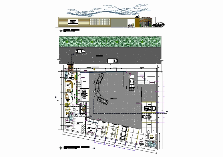 Centro automotriz en AutoCAD  Descargar CAD (827.63 KB 