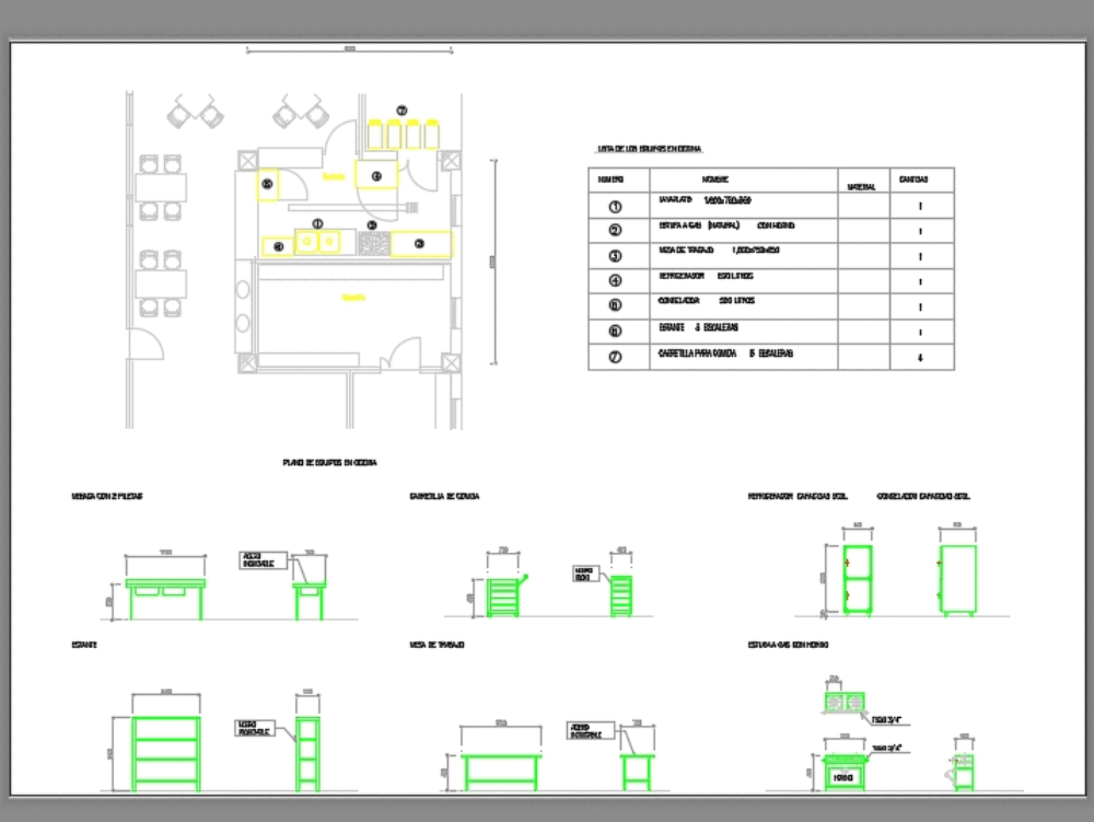 Dwg план ресторана