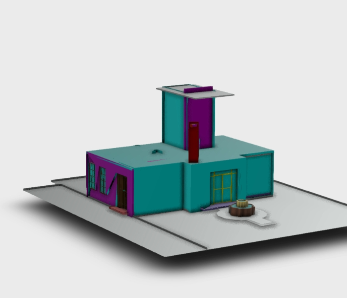 Maison de distribution de premier niveau en 3D
