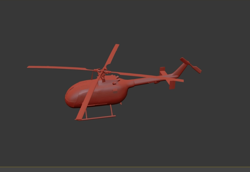Elecoptero - helicóptero 3d
