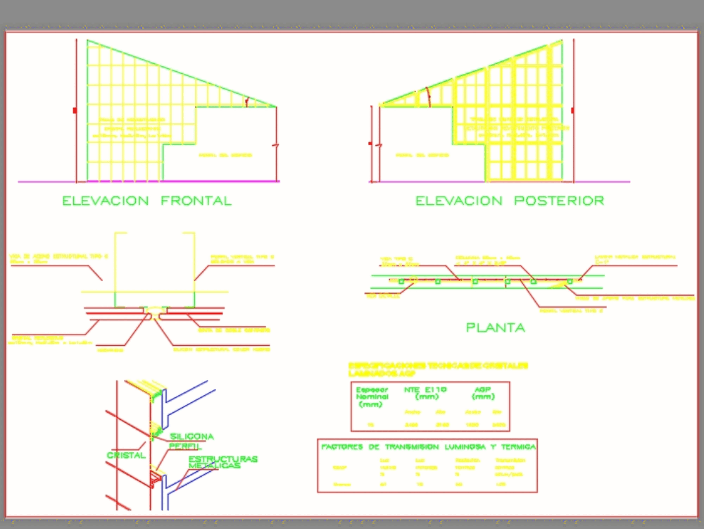 Wall glass finish in AutoCAD | CAD download (60.84 KB) | Bibliocad