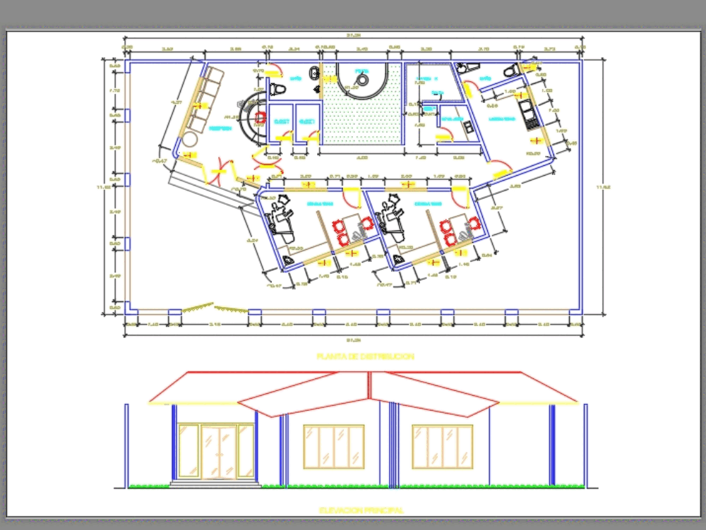 Consultorio dental en AutoCAD Descargar CAD gratis (505.37 KB
