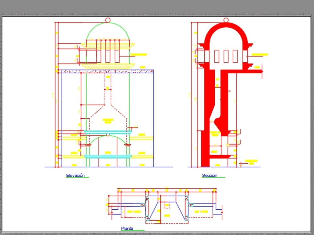 Chimenea en AutoCAD | Descargar CAD (54.35 KB) | Bibliocad