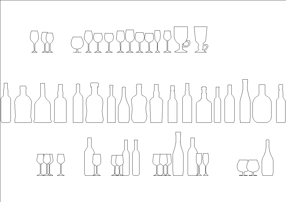 Flaschen und Gläser