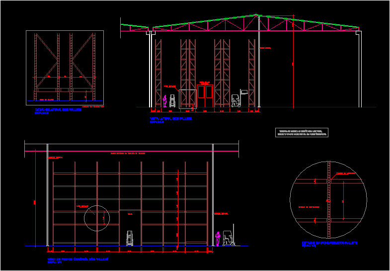 Detail of structure for pallets