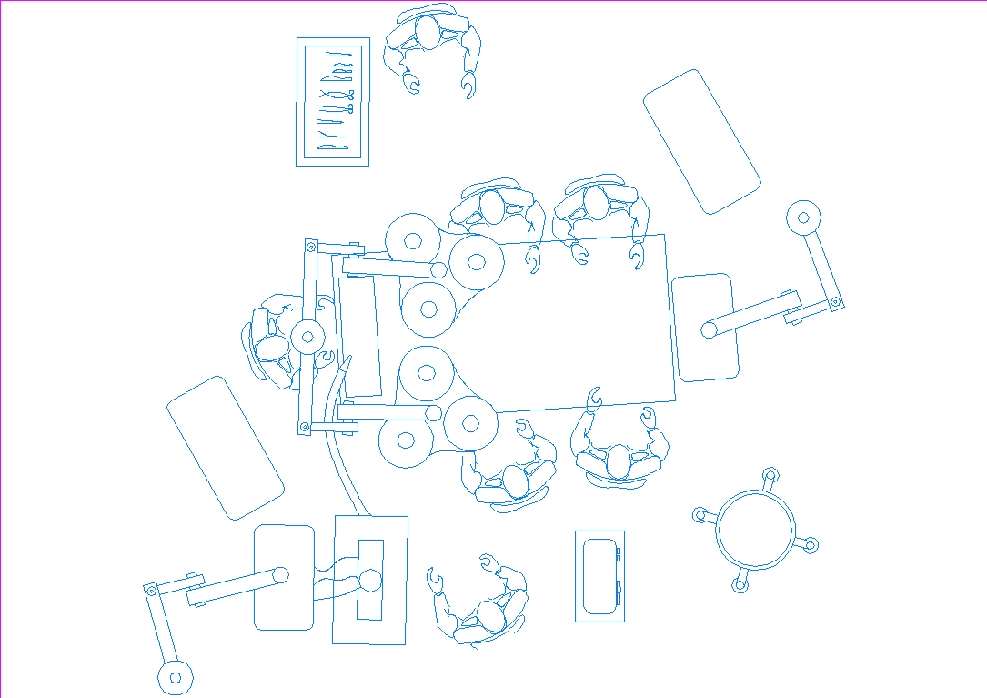 Operating room in top view