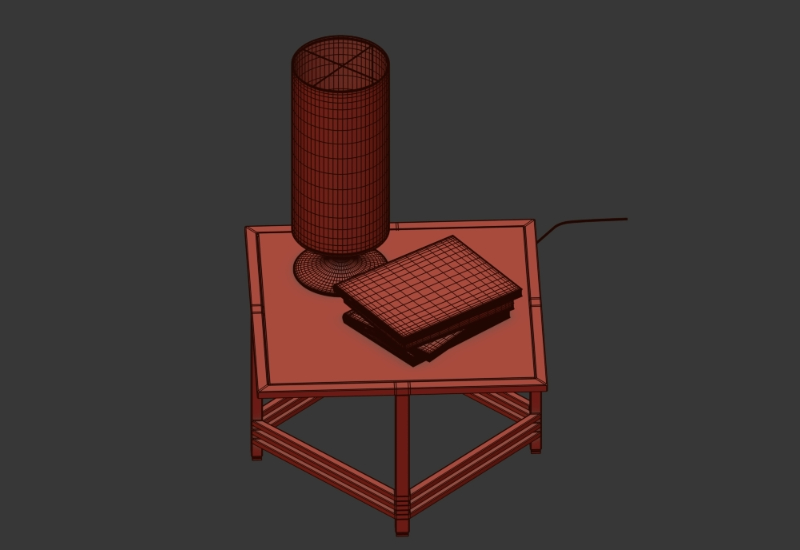 Table - Lamp 3d