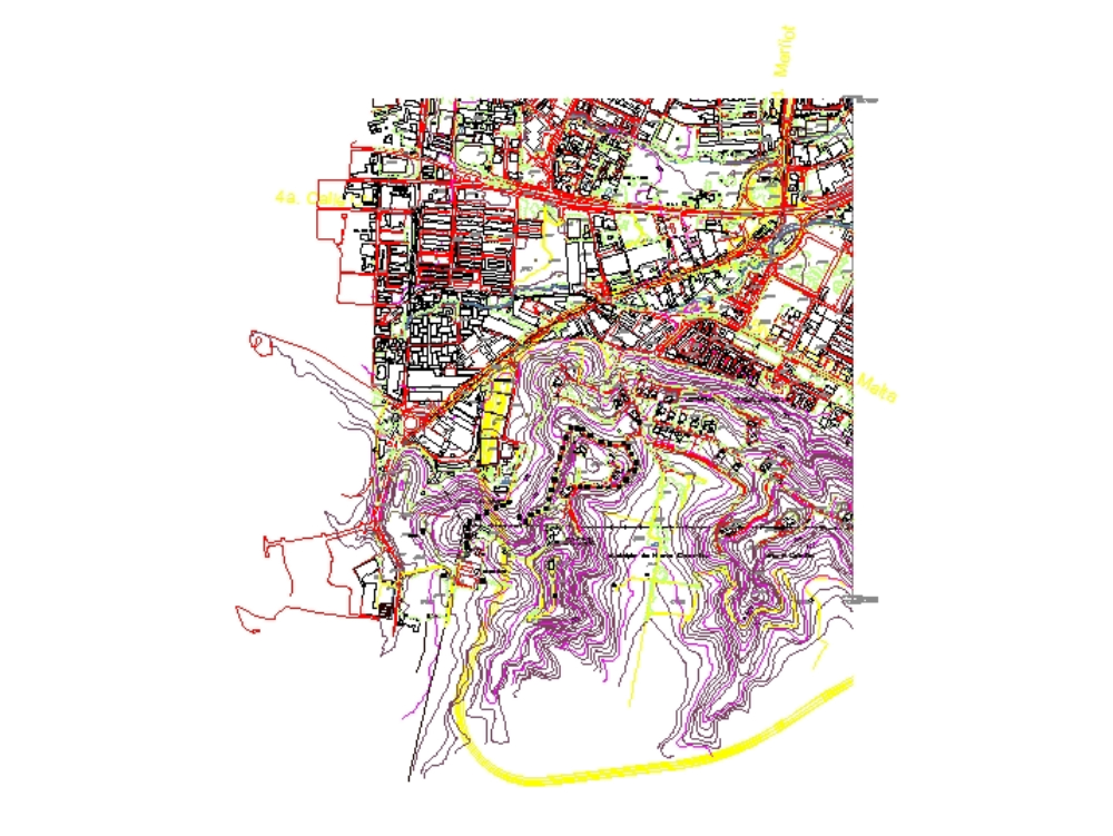 Urban plan of Santa Tecla