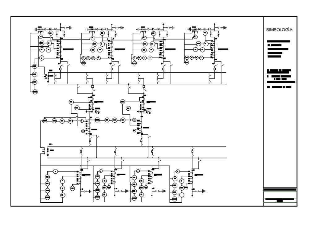 Electrical substation single-line diagram