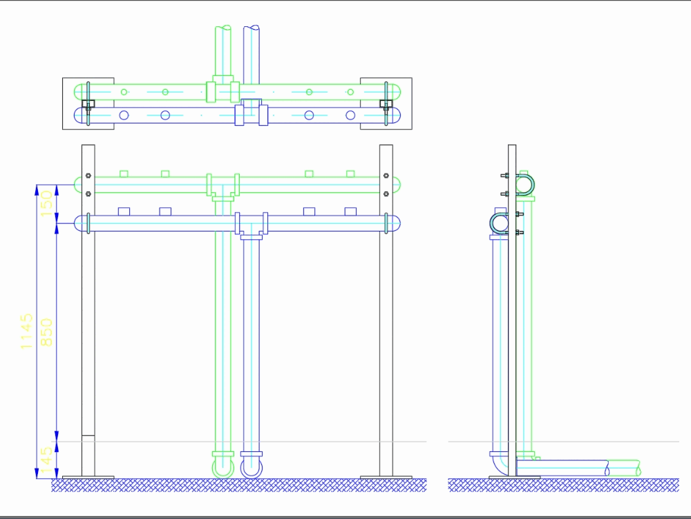 SOPORTE PARA LINEA DE 2