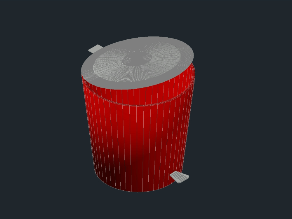 lata de lixo 3d