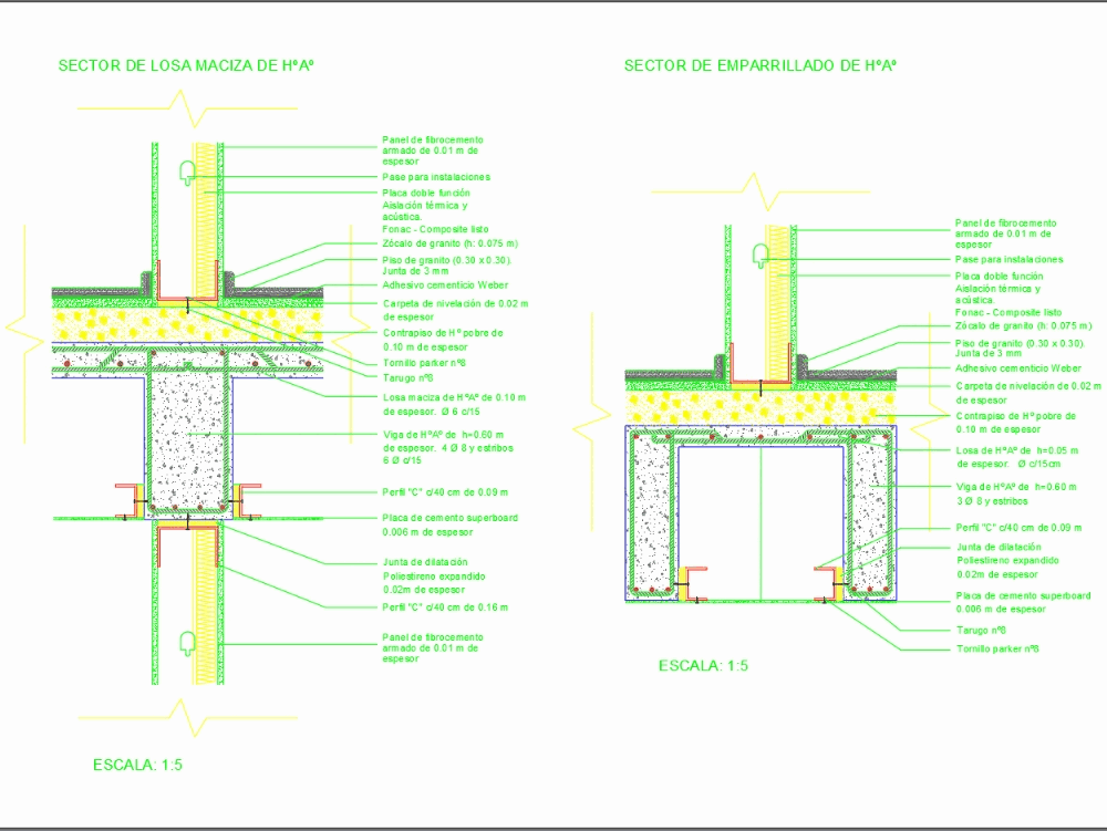 Reinforced Concrete Slab Details In Autocad Cad Kb Bibliocad