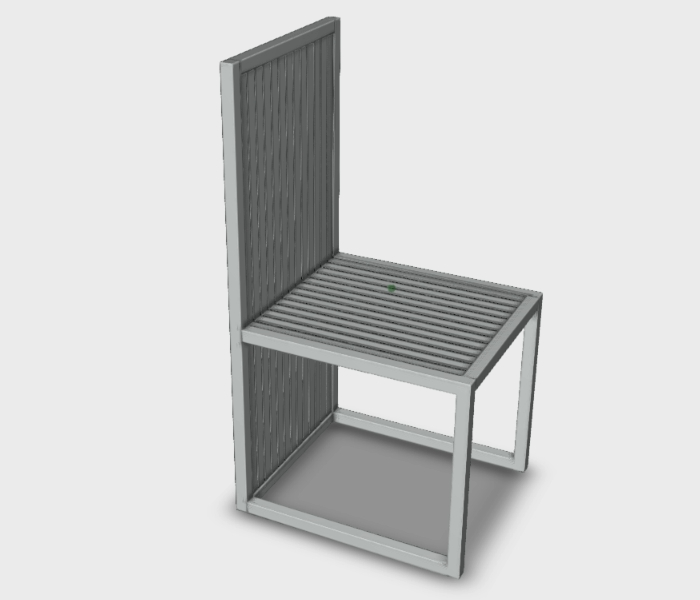 3d Slatted Chair
