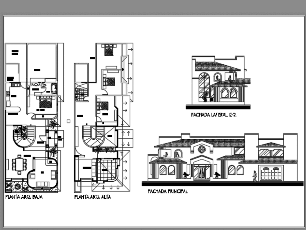 Casa 10 x20 en AutoCAD | Descargar CAD gratis (363.33 KB) | Bibliocad