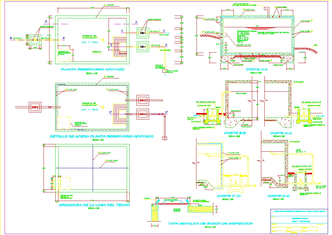 Cistern 15 m3 in AutoCAD | CAD download (131.26 KB ... lighting schematic diagram 