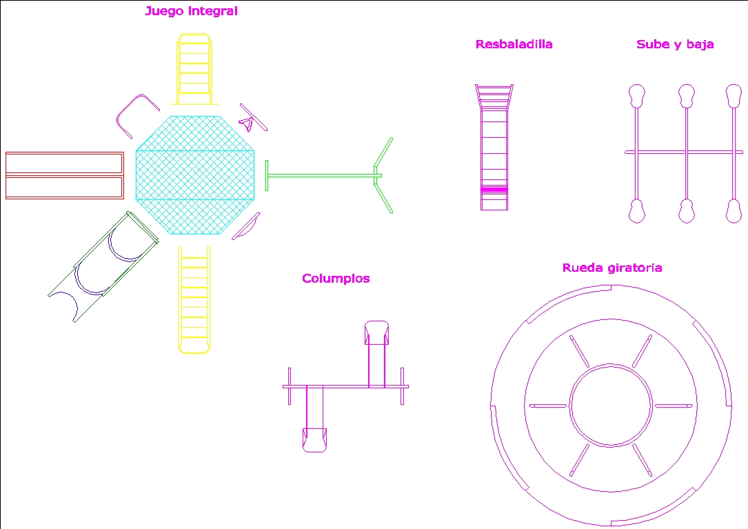 Jogo infantil em AutoCAD, Baixar CAD Grátis (54.61 KB)