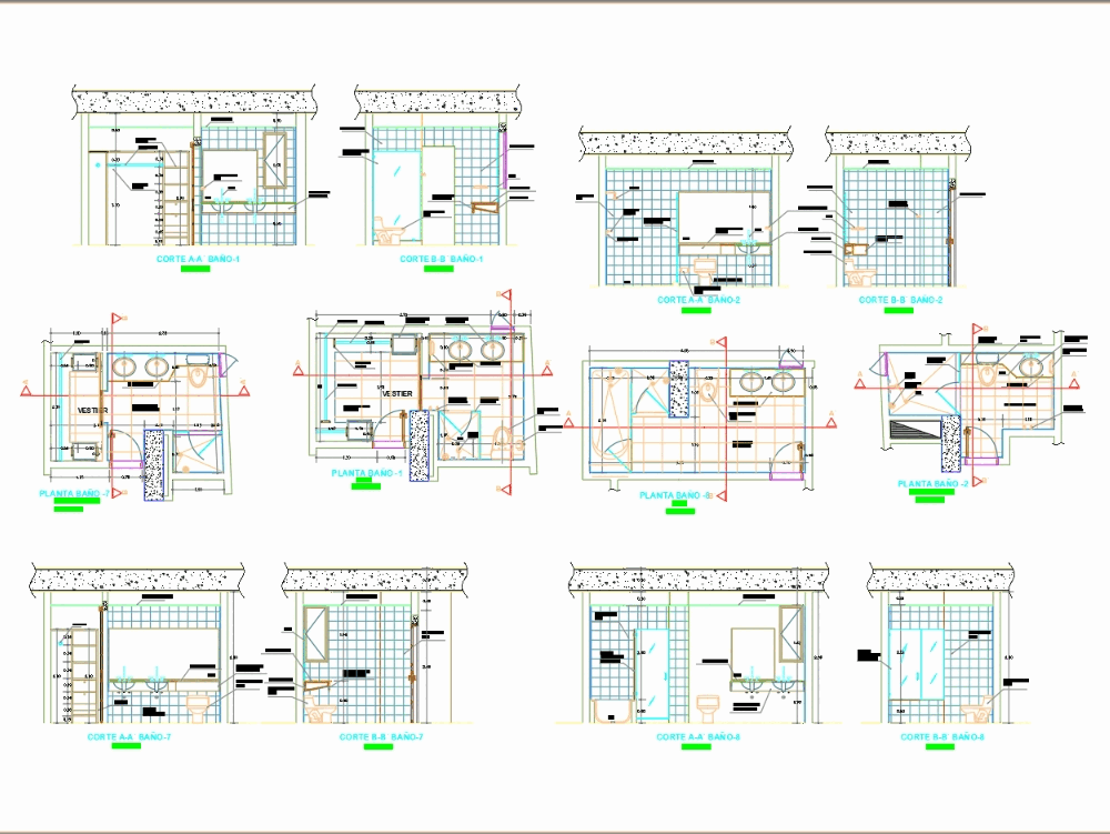 Bathroom details in AutoCAD CAD download 244 85 KB 