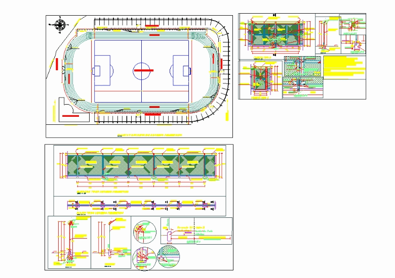 Campo de futebol 7 em AutoCAD, Baixar CAD (526.26 KB), Bibliocad em 2023