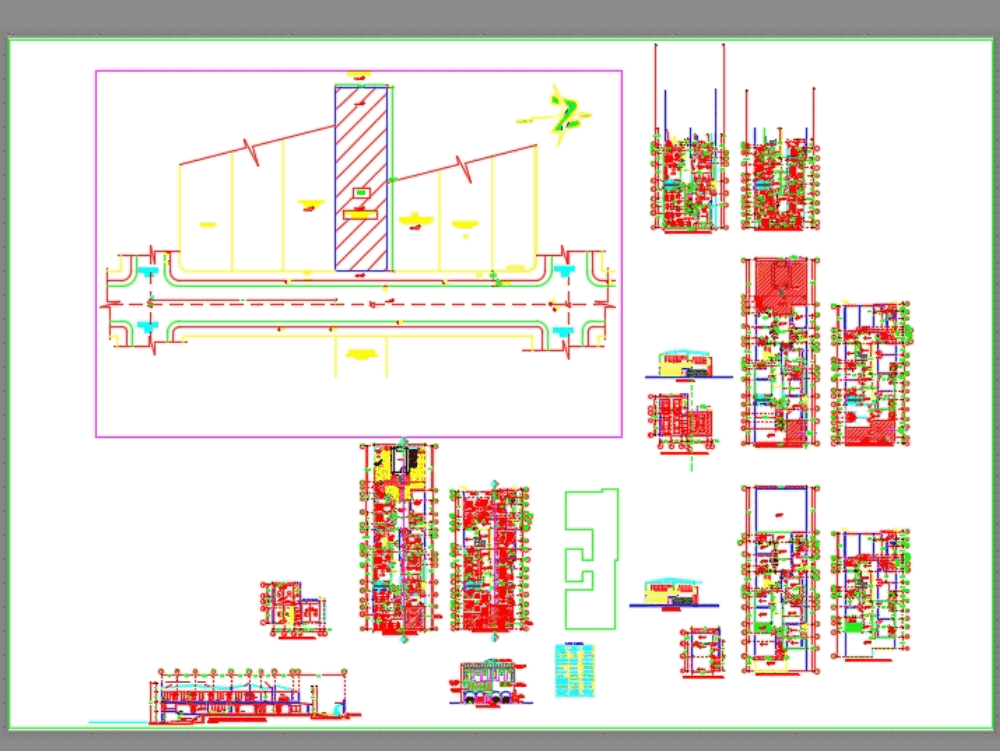 Hotel pequeño en AutoCAD Descargar CAD (3.44 MB) Bibliocad