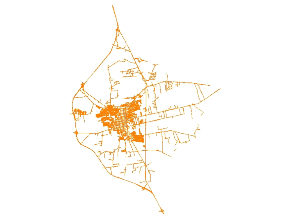 Plano urbano de Los Ángeles - Chile. 