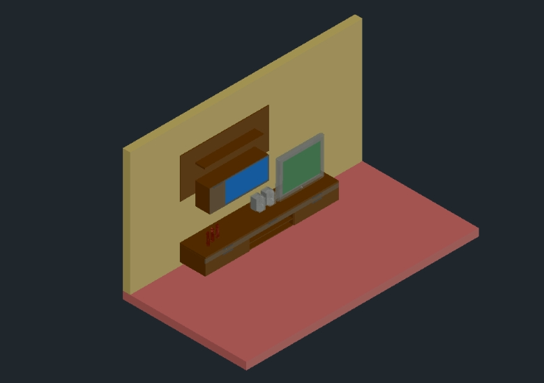 Mueble de comedor o estar 3D