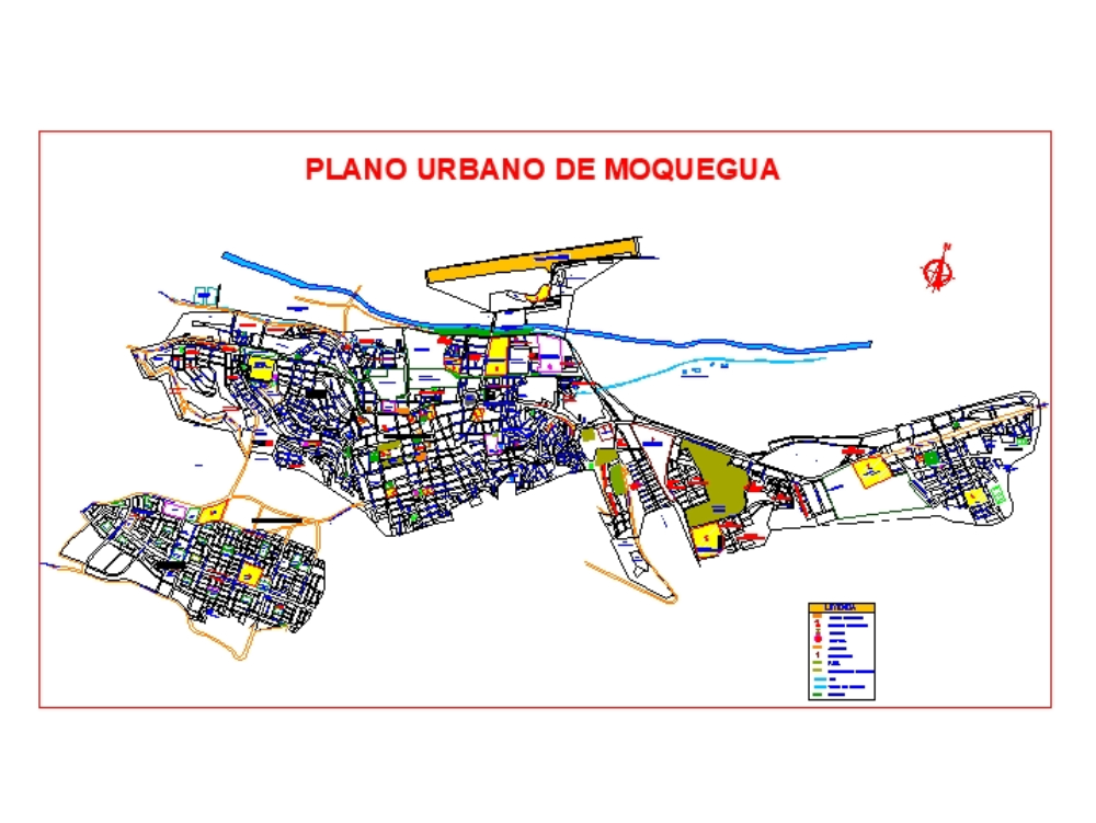 Mapa urbano de Moquegua
