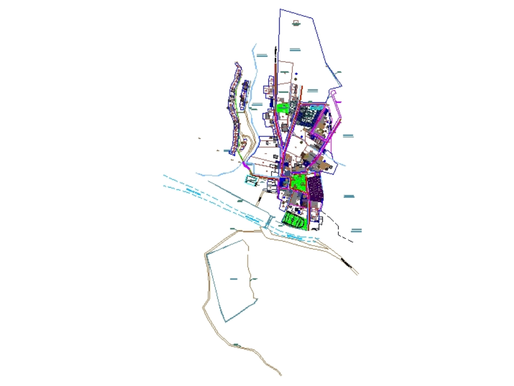Urban map of Ilabaya, Tacna