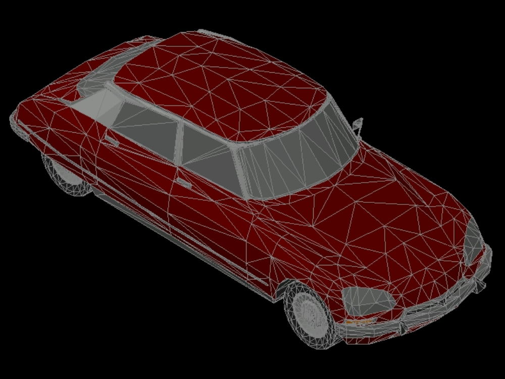 Citroën ds21 Auto in 3D.