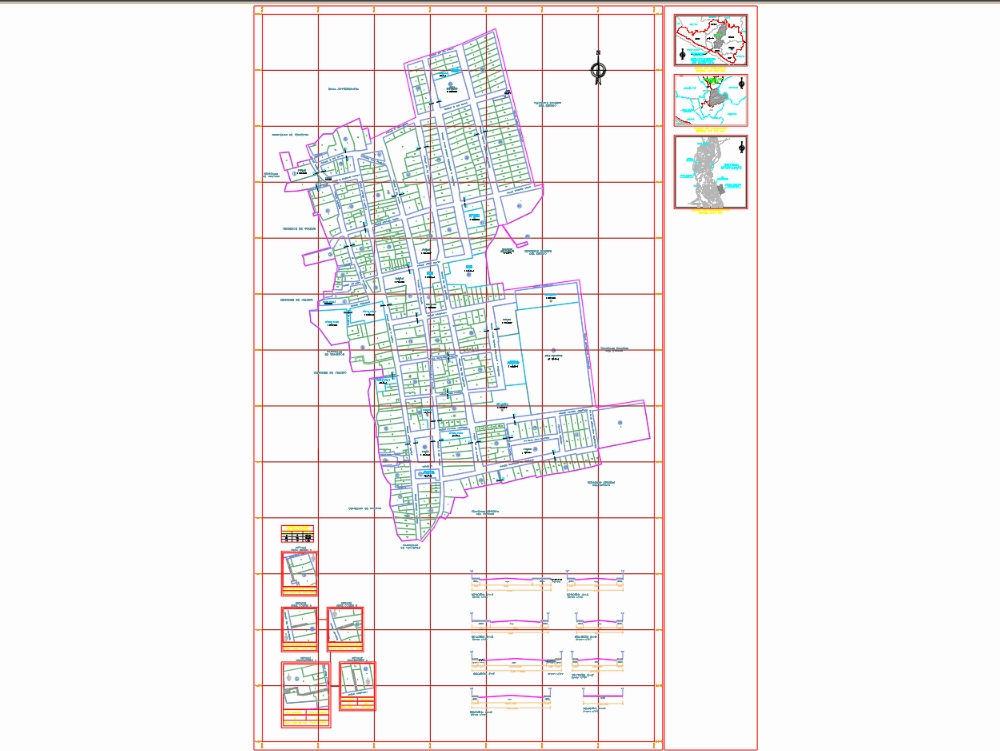 Cadastral urban planning plan