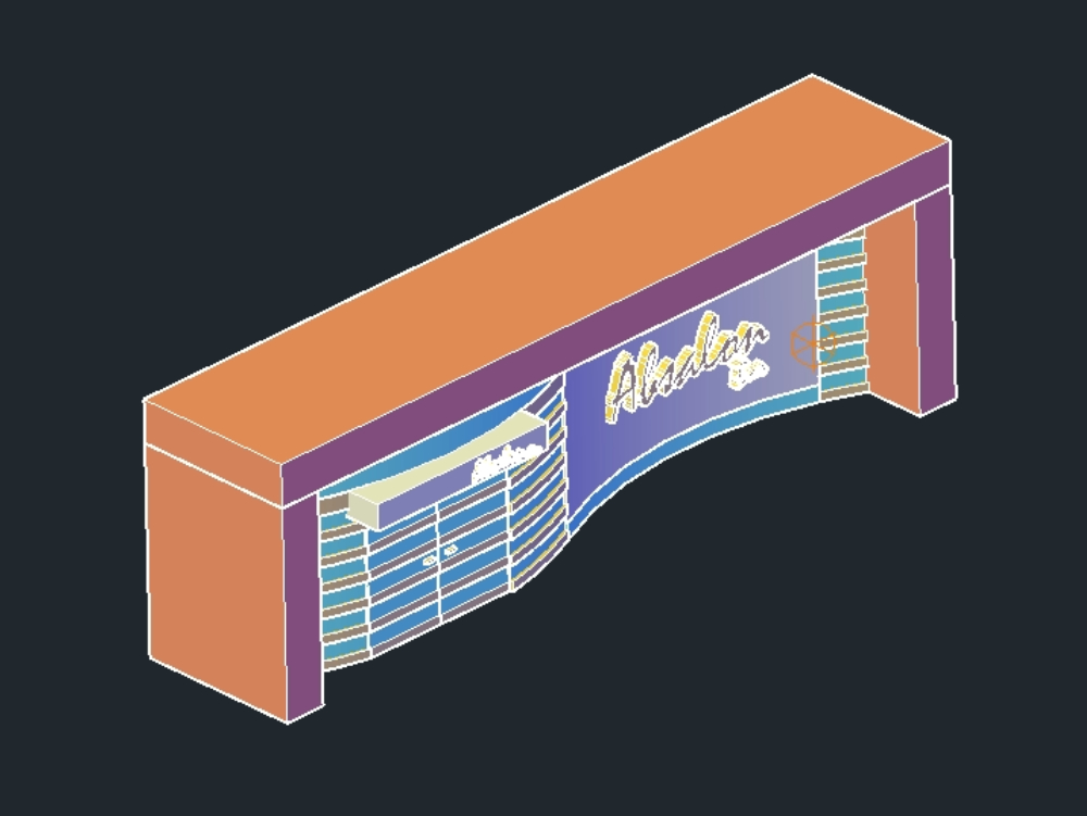 3D-Fassade einer Bar