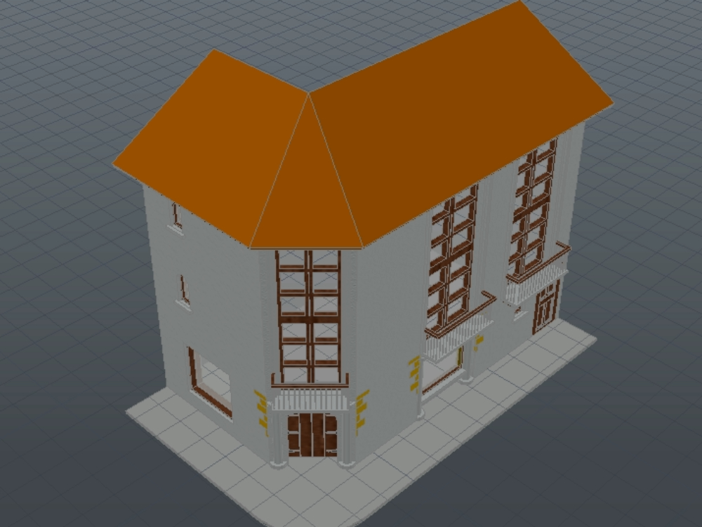 3D-Modell eines Hauses