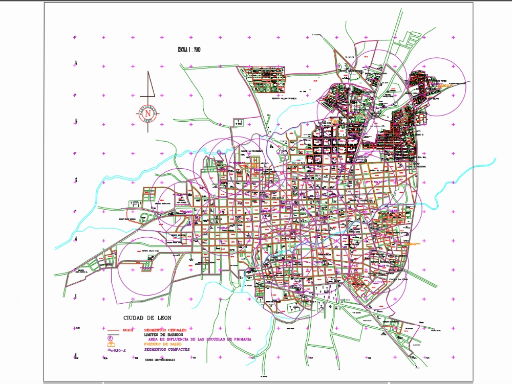 Stadtplan mit Segmentierung