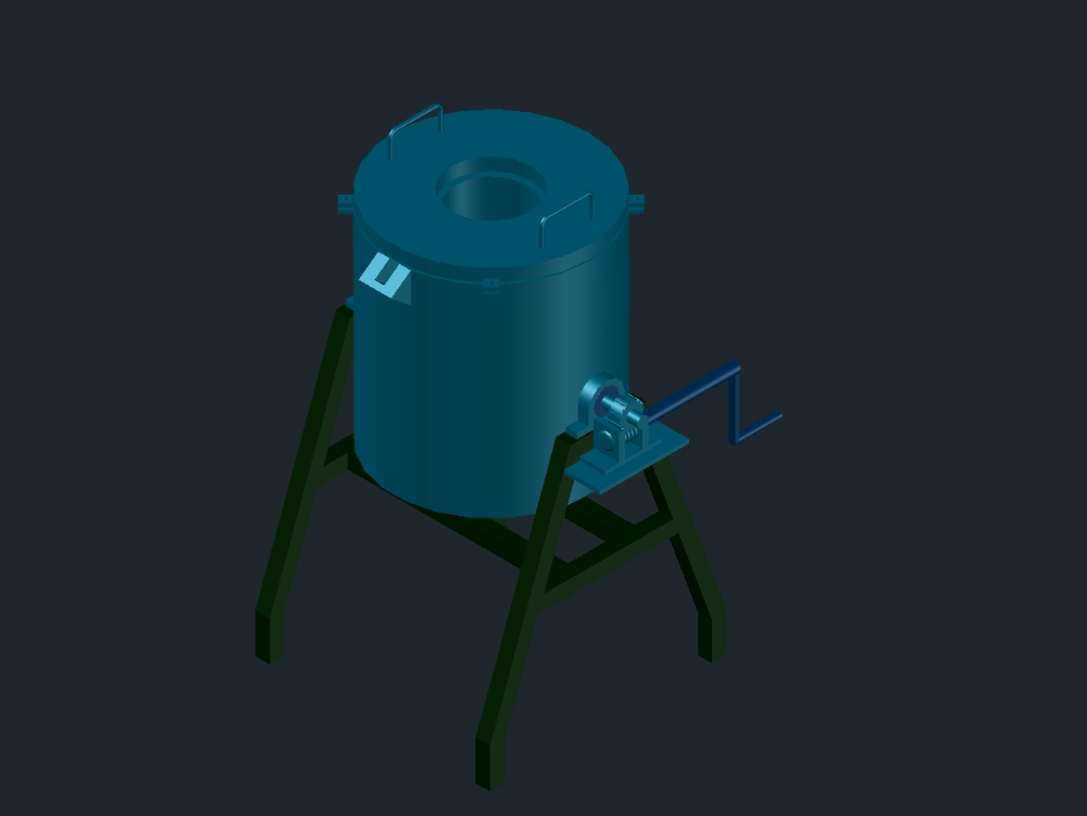 Tank for metal casting 3d