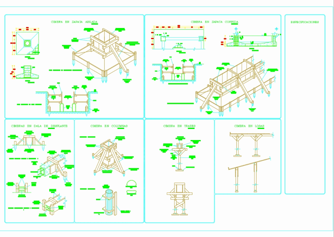 Cimbras De Madera En Autocad Descargar Cad 14465 Kb Bibliocad 2335