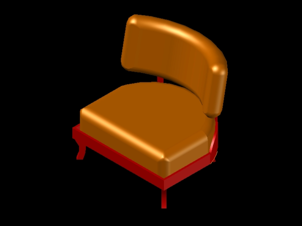 Individueller Sessel in 3D.
