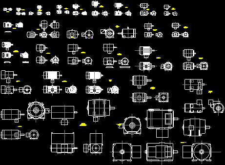 Desenho de motor elétrico em AutoCAD, Baixar CAD Grátis (102.85 KB)