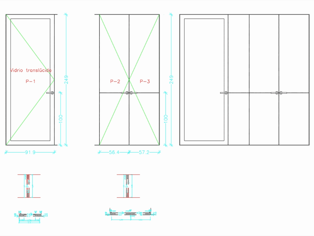 Inwoner jury Treinstation Glass door - details in AutoCAD | Download CAD free (55.82 KB) | Bibliocad