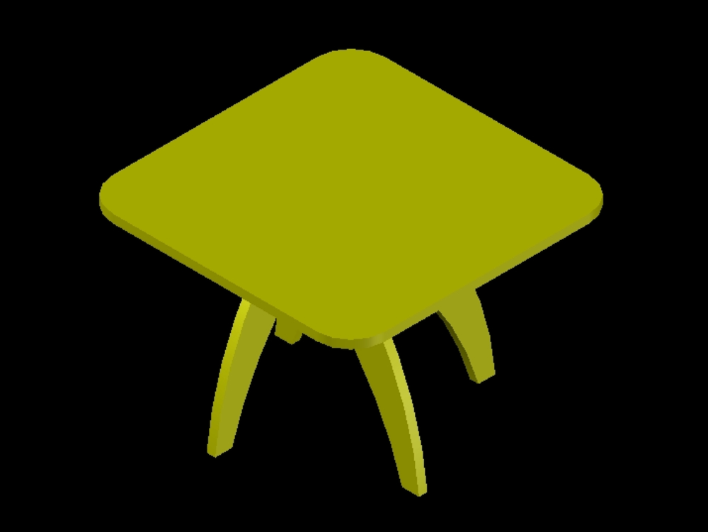 Table en bois 3D.