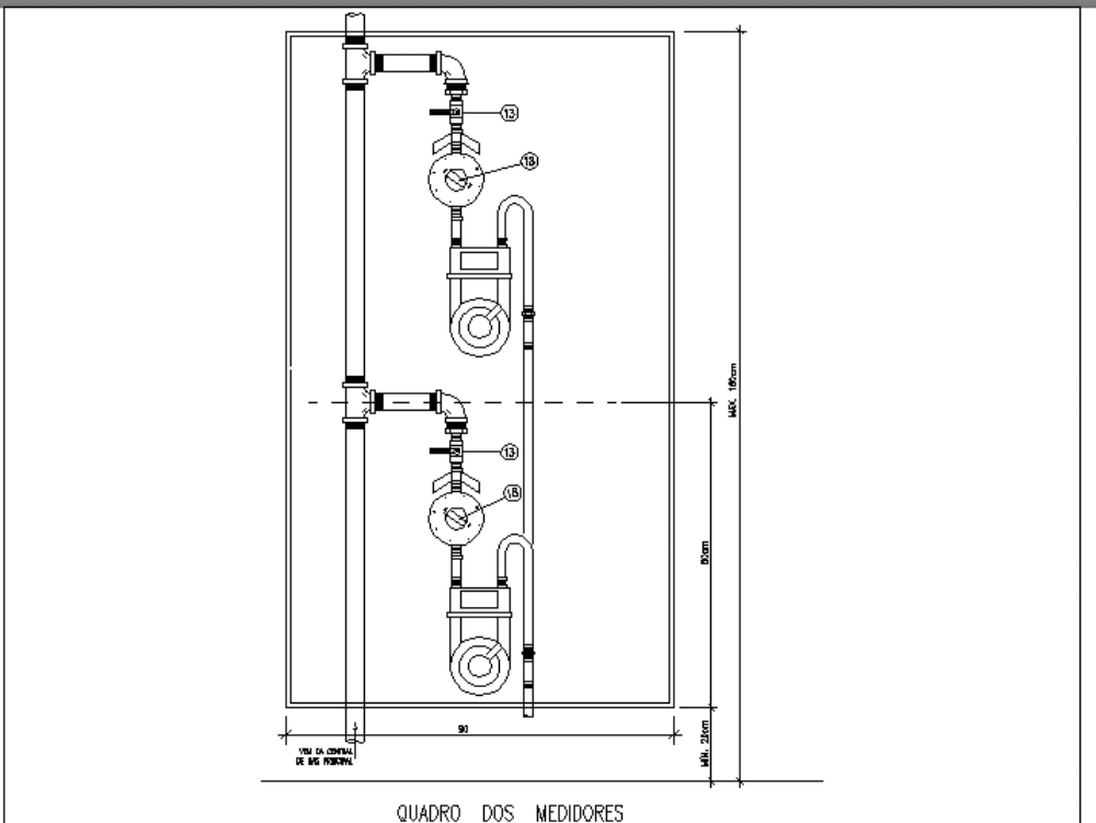 Vertical gas meter in AutoCAD CAD download (40.7 KB) Bibliocad