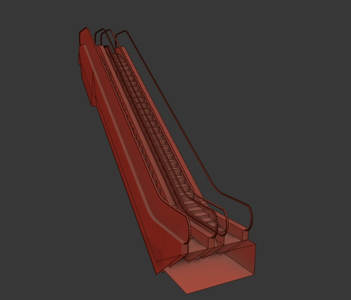 Escada rolante 3d