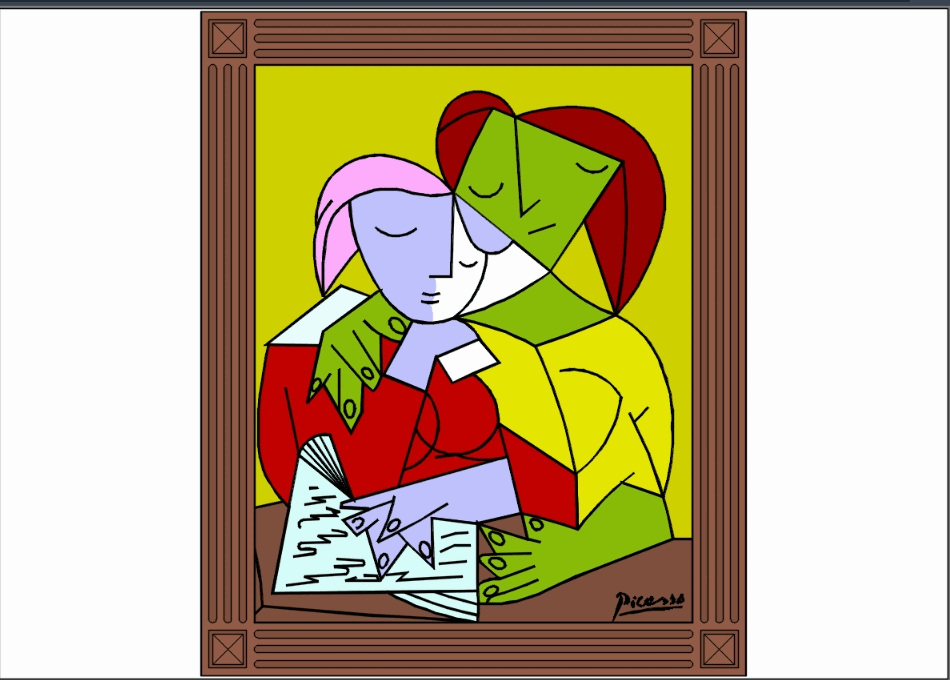 Deux Filles Lisant Pablo Picasso Dans Autocad Cad 34 89 Kb Bibliocad