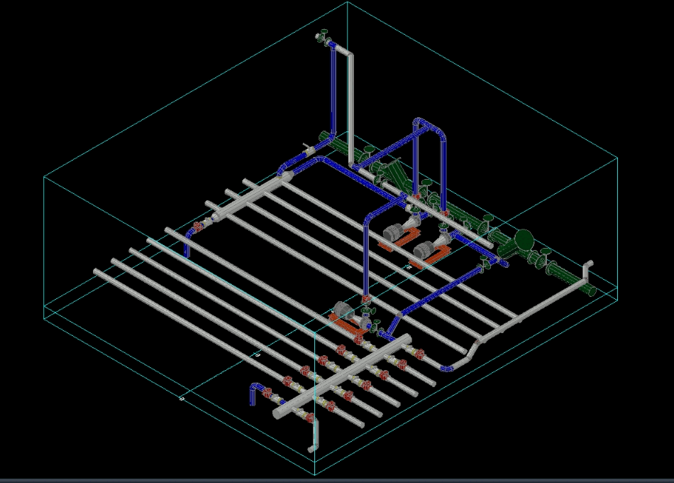 Pump room - isometric in AutoCAD | CAD download (918.92 KB) | Bibliocad