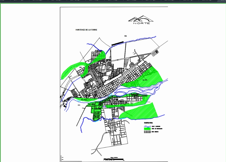 Plan of the flood zone, Veracruz