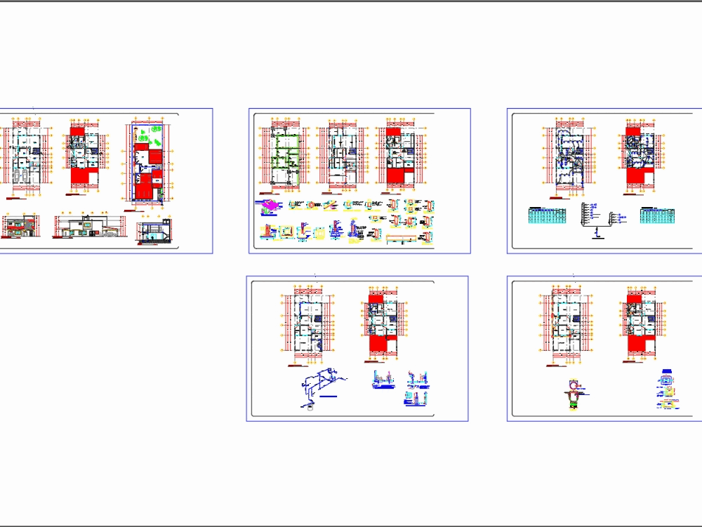 Duplex house in AutoCAD | Download CAD free (5.6 MB) | Bibliocad