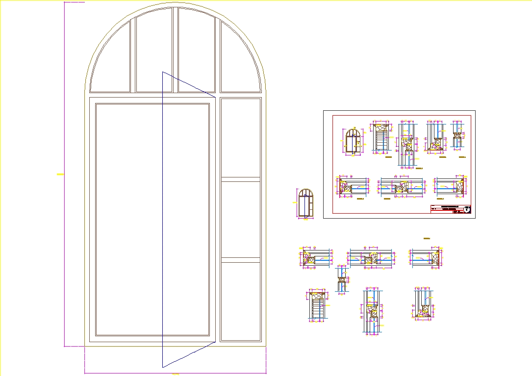 Wood window in AutoCAD Download CAD free 180 16 KB 
