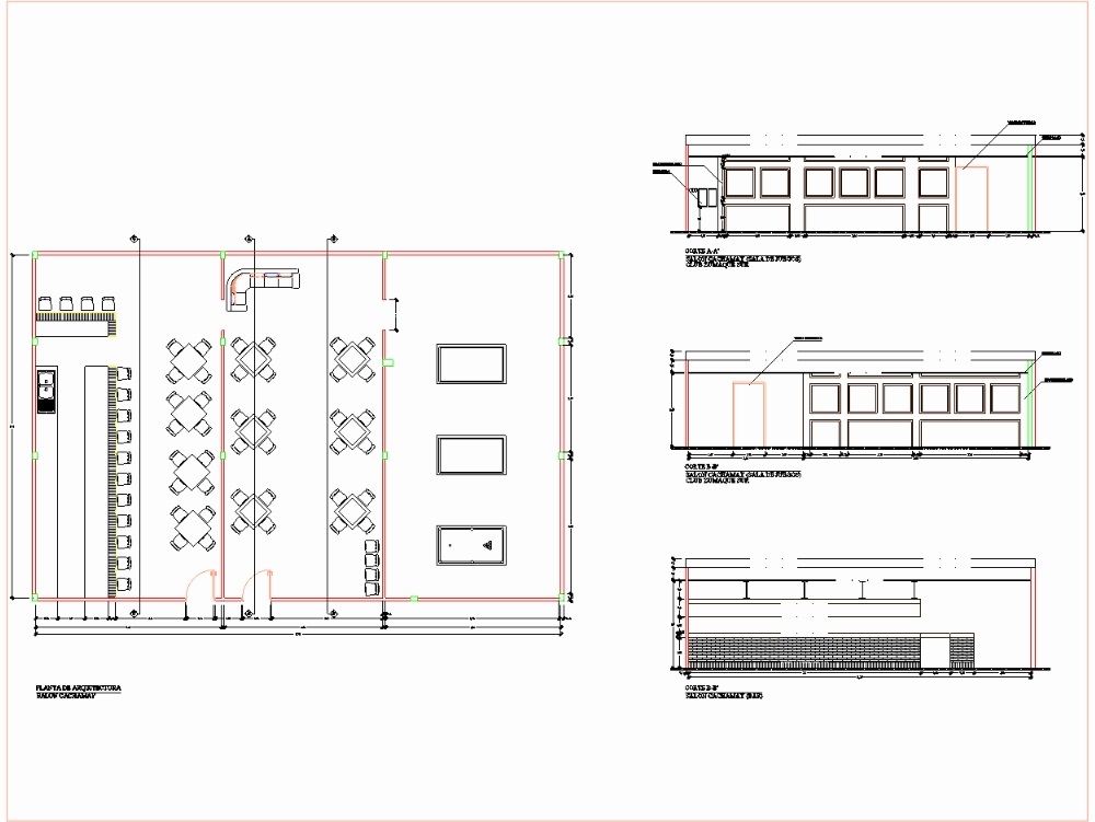 Salão de jogos em AutoCAD, Baixar CAD (1.17 MB)