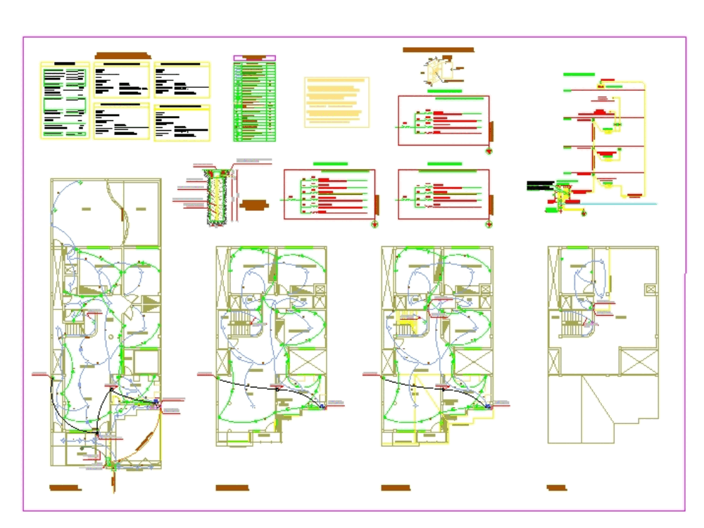 Proyecto electrico de vivienda en AutoCAD | CAD (190.55 KB ... diagram of vertical 