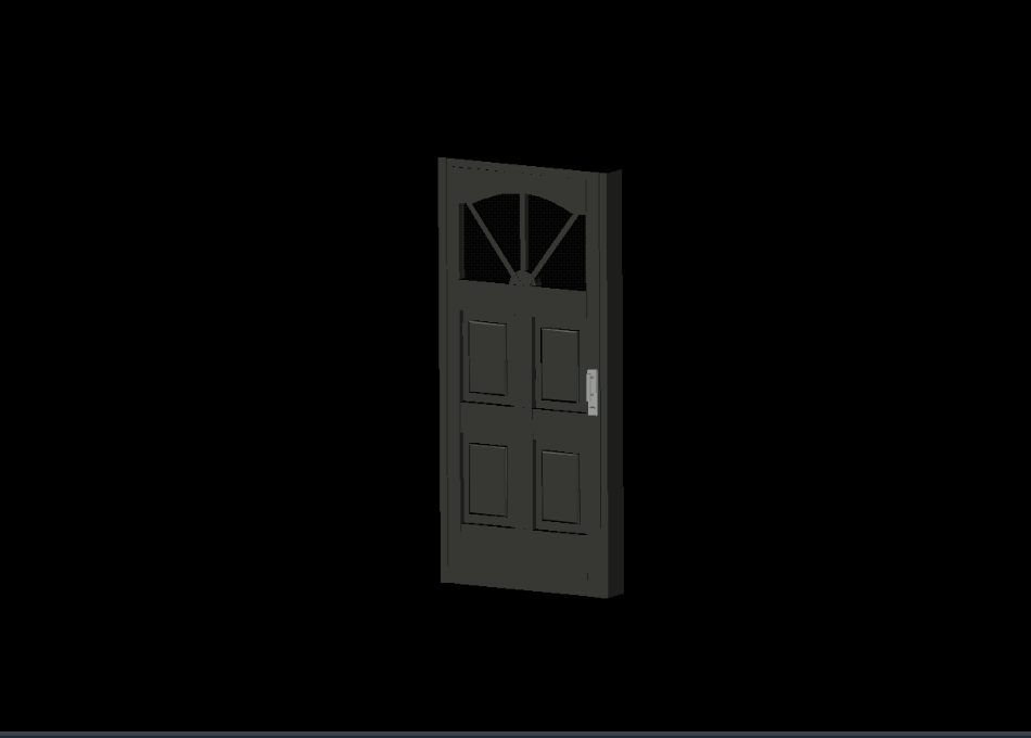 porta de madeira 3d